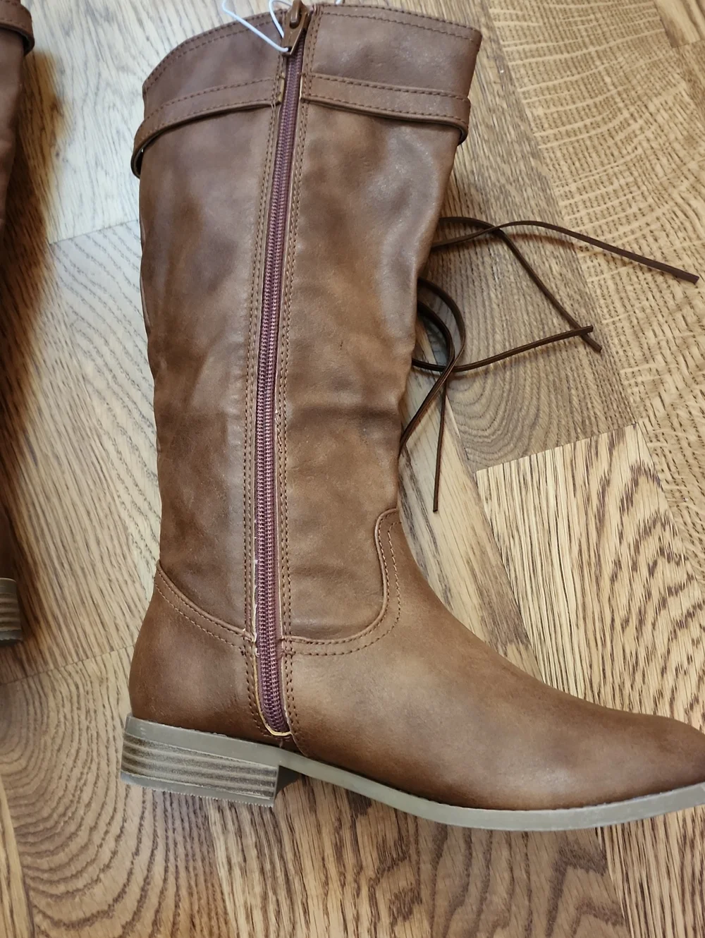 RARE NWT Justice Deadstock Girls Western Fringe Boots Brown Size 5